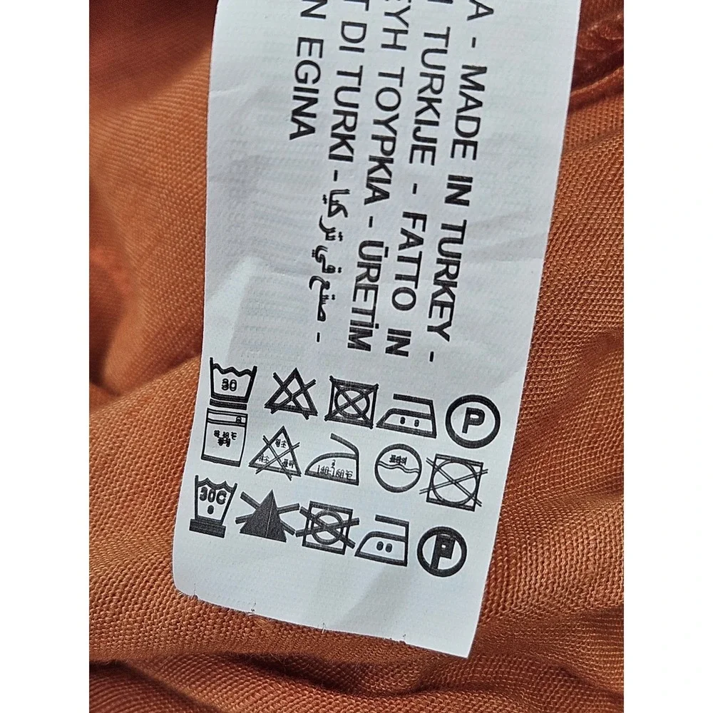Zara Orange Sleeveless Romper Wrap Front Tie V Neck Womens Xsmall